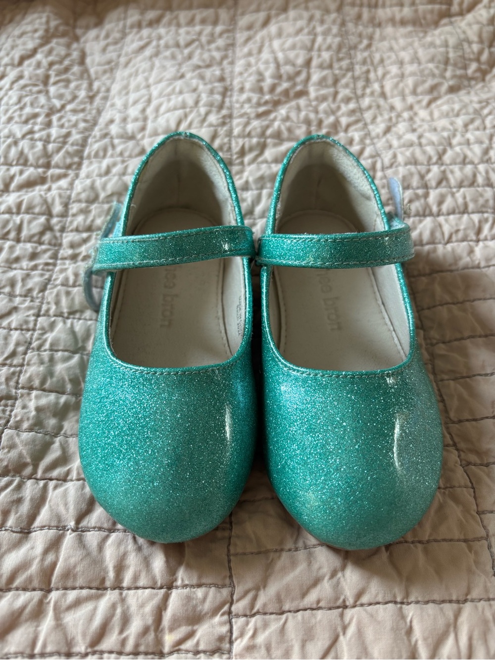Glitter Mary Jane Kids Shoes - Teal